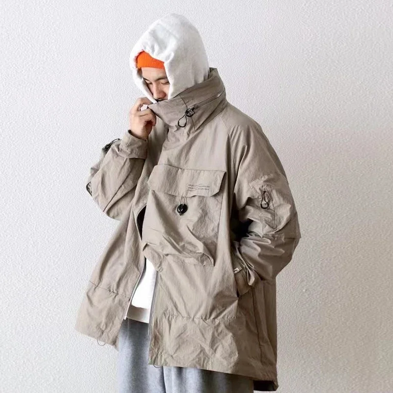 New Arrival COMFY Japanese Trend CMF Outdoor Jacket Waterproof Functional Men\'s and Women\'s Hooded Silhouette Charging Coats