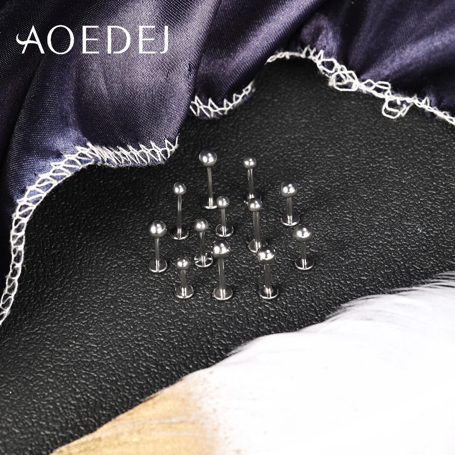 AOEDEJ 1 Piece 16G/18G Stainless Steel Internal Thread Screw Labret Lip Stud 2/3/4MM Round Ball Helix Cartilage Earring Jewelry