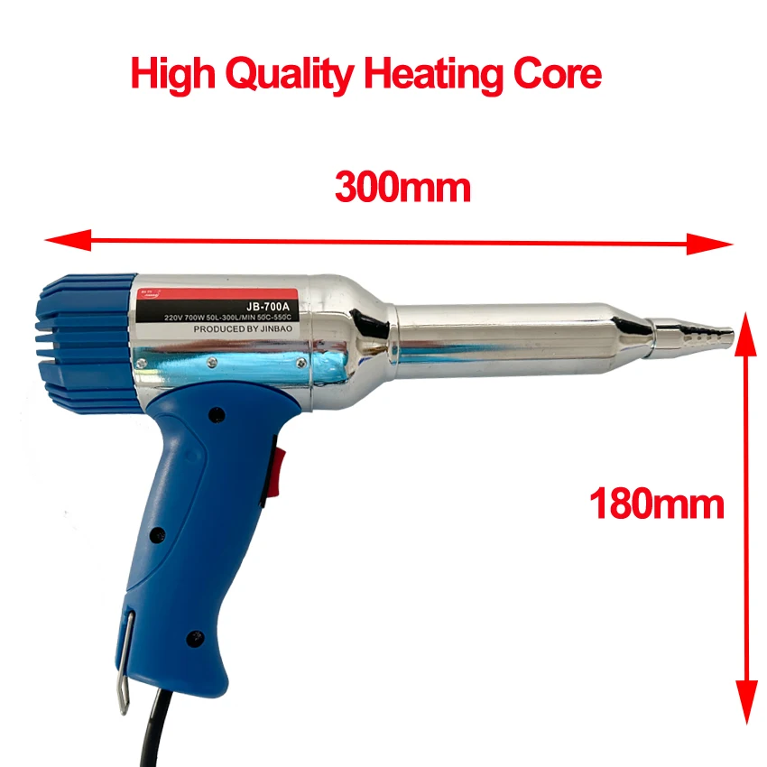 700W 220V-240V Hot Air Welding Gun Plastic Welding Torch Machine with Adjustable Heat Air Gun Kit Welder PE PP PVC Car Repair