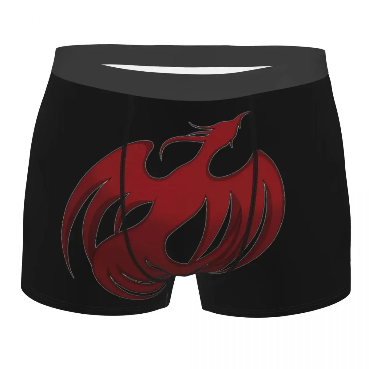 Phoenix Underpants Breathbale Panties Male Underwear Print Shorts Boxer Briefs