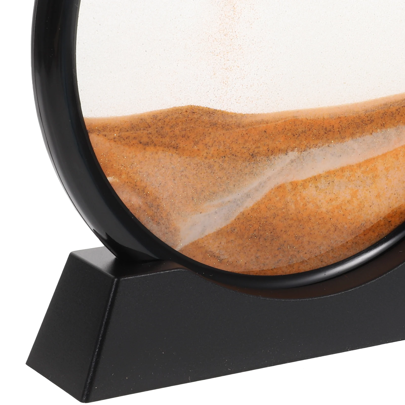 Clessidra 3D con sabbia, decorazione in movimento, ornamento da tavolo, sabbia, paesaggio, cornice, scaffale, studio, sabbie mobili gialle