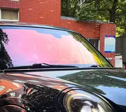 89%VLT Red Chameleon Window Tint Film Car Front Windshield Window Film Auto Glass Sticker UV Proof Solar Protection