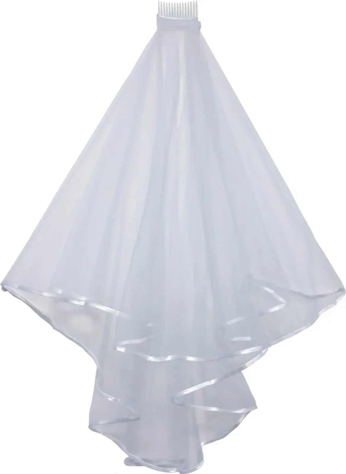 

Фата Свадебная фата для невесты Свадебная невеста Банкетная вечеринка 2-х уровневая лента с расческой для танца на день рождения