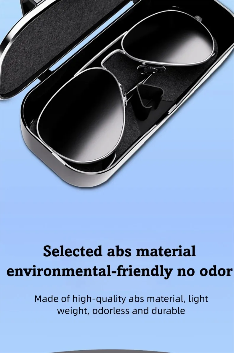 Verhindern Schütteln Auto Gläser Box Tragbare Auto Sonnenbrille Halter Im Auto Fahren Gläser Halter Auto Brillen Fall Sonnenblende – Detail 19