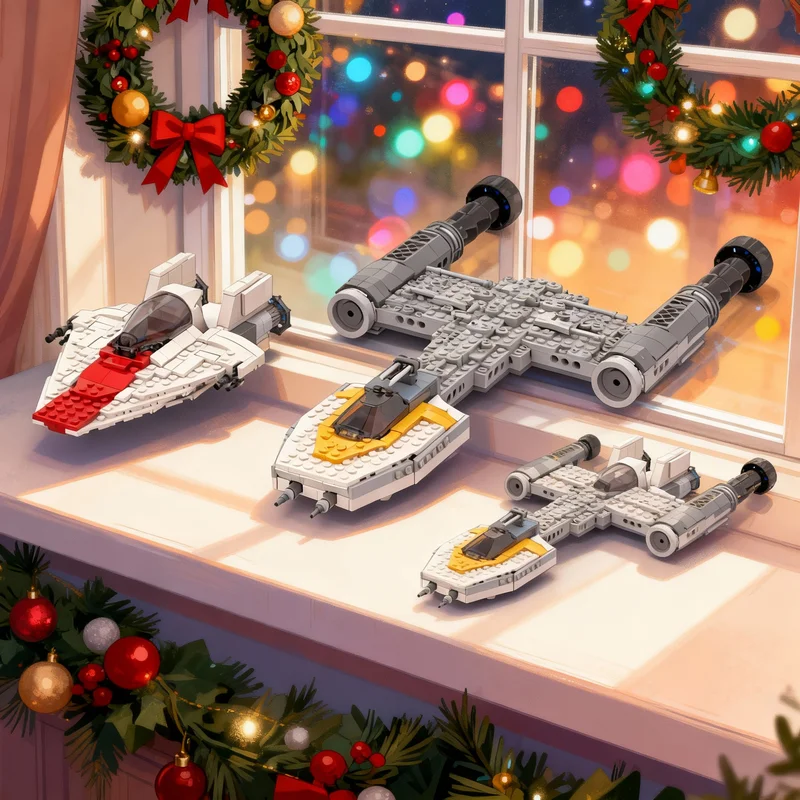 

NEW 732PCS MOC Space Battle Build Y Wing Using Model DIY Creative Assembly BricksHome Decor Display Birthday Gift Collectible