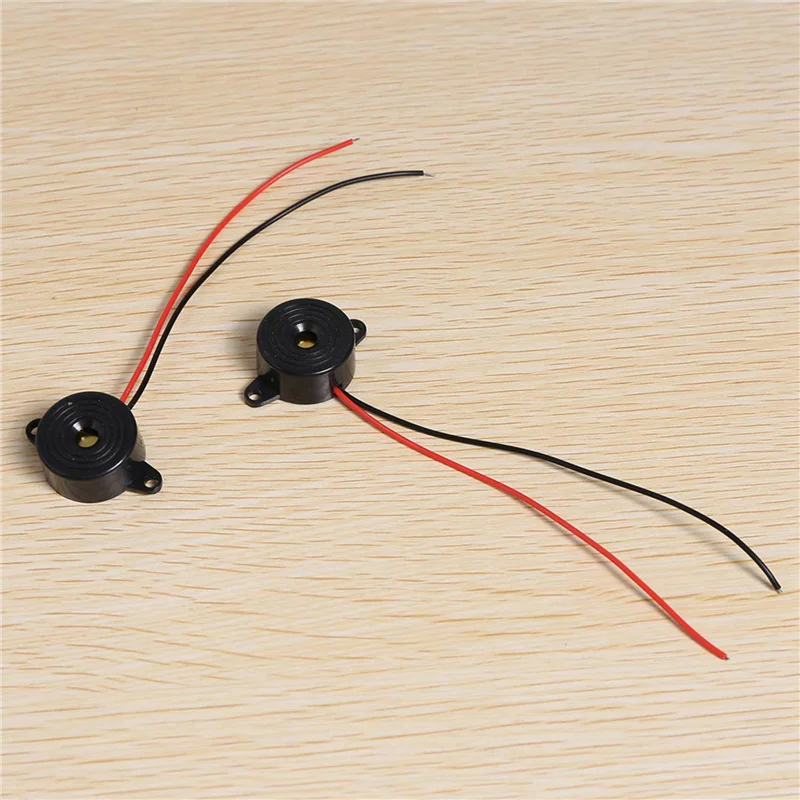 BNVN-25 ชิ้น DC 3-24V 85Db เสียงปลุก Buzzer อิเล็กทรอนิกส์สีดํา 23 X 12 มม.