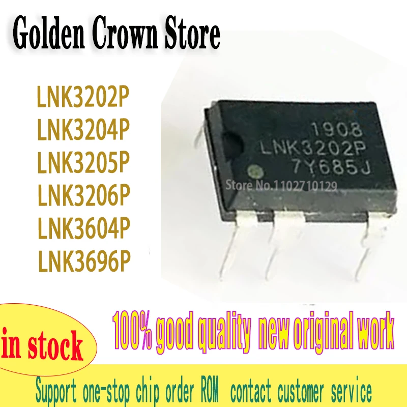 10Pcs/Lot  LNK3202P LNK3204P LNK3205P LNK3206P LNK3604P 3696P Inline DIP7  New and Original In Stock