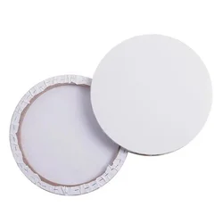 1/2pcs 20/30/40cm Wooden Painting Frame Round Canvas Boards DIY Painting Stretched Blank Cotton Canvas Panels