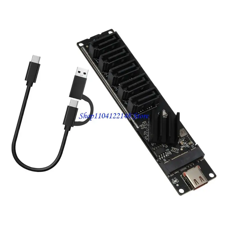 P9FA Fast Speed 5Gbps USB3.0 to 5 SATA3 Port Converter JMS580 Chip for 2.5inch and 3.5Inch Drive Adapter