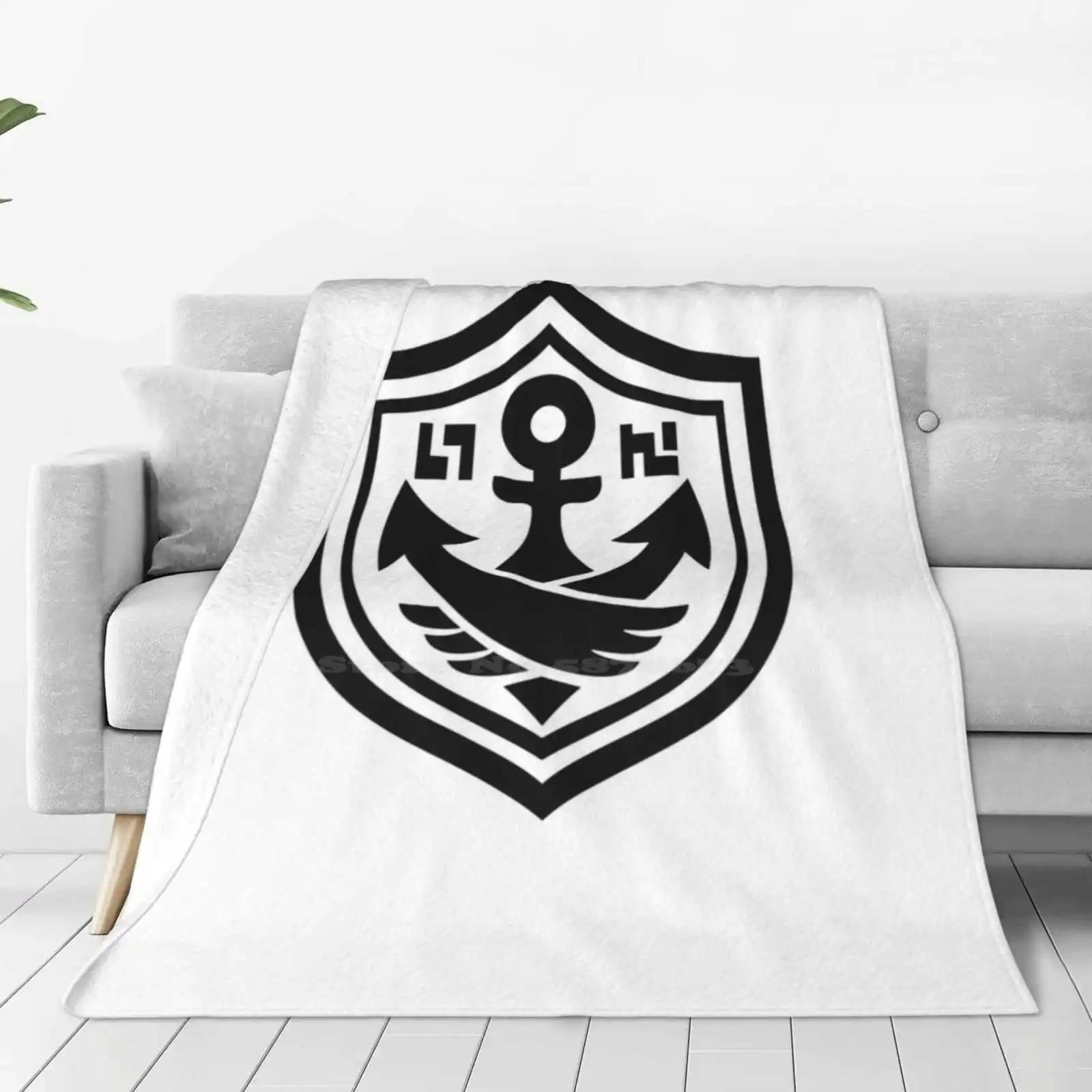 Squidforce White Anchor Tee Hot Sale Printing High Qiality Warm Flannel Blanket Wii U Splatoon Brand Logo Squidforce White