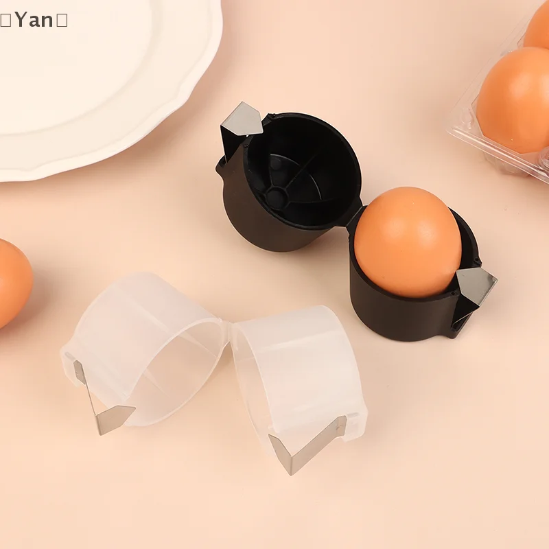 계란 토퍼 쉘 커터 비터 원시 계란 크래커 분리기 필터 계란 오프너 화이트/블랙 주방 베이킹 도구