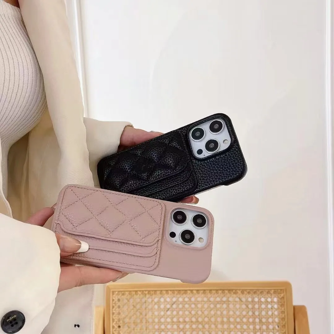 Luxury Elegant 3D Diamond Grid Leather Dual Card Slot Wallet Case For iPhone 11 12 13 14 15 16 17 Pro Max Plus Phone Cover Shell - náhled 6