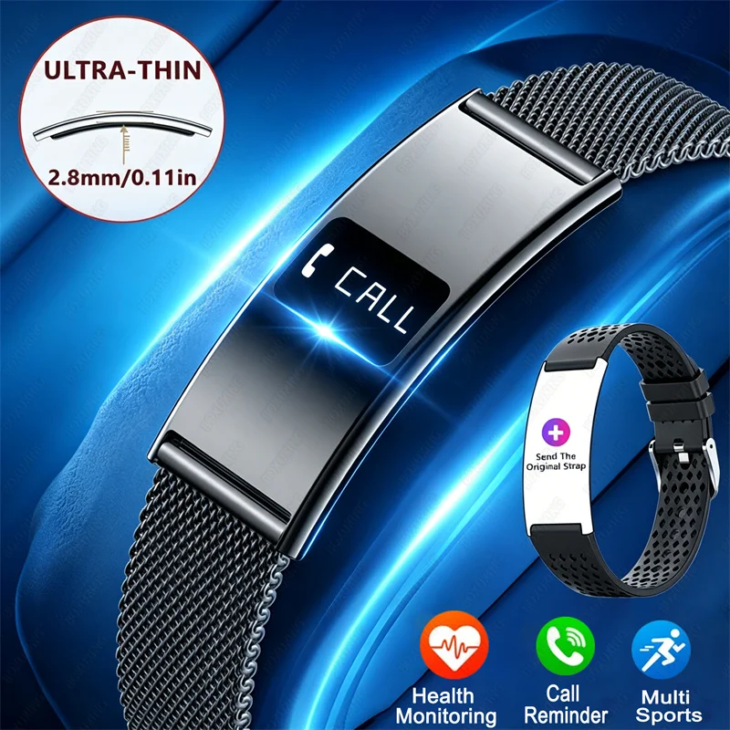 

2026 New Fashion Women Smart Bracelet Sport Mode Fitness Tracker Heart Rate Health Monitoring IP68 Waterproof Smart Watch Men