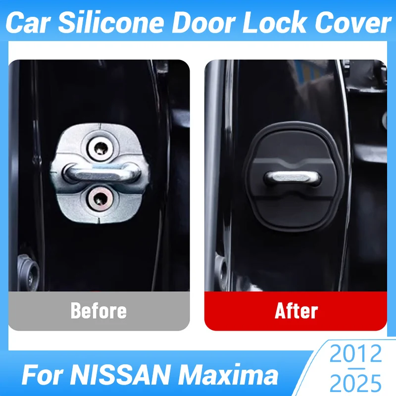 

Car Door Mute Damping Cushion Silicone Door Lock Buckle Door Anti-collision Protective Cover For NISSAN Maxima 2012-2025