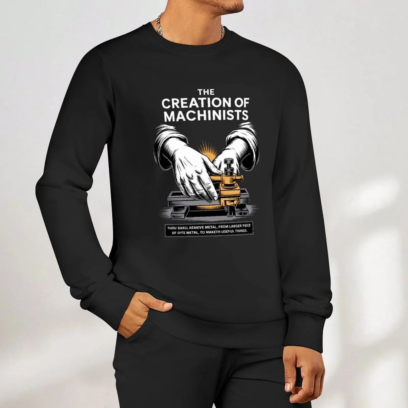 CNC Machinist I Creation of Adam CNC Operator Tools Machine Pullover men wear autumn clothes autumn winter man sweatshirt