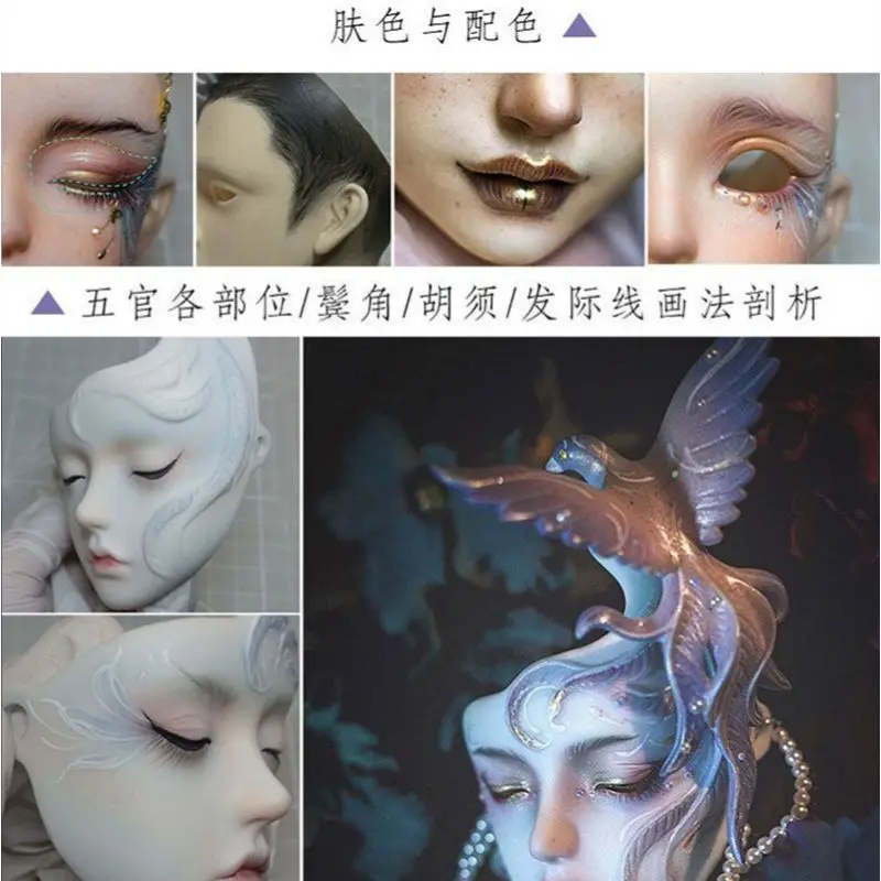 

Human-shaped Story BJD doll + Anime-style clay figurine makeup drawing techniques