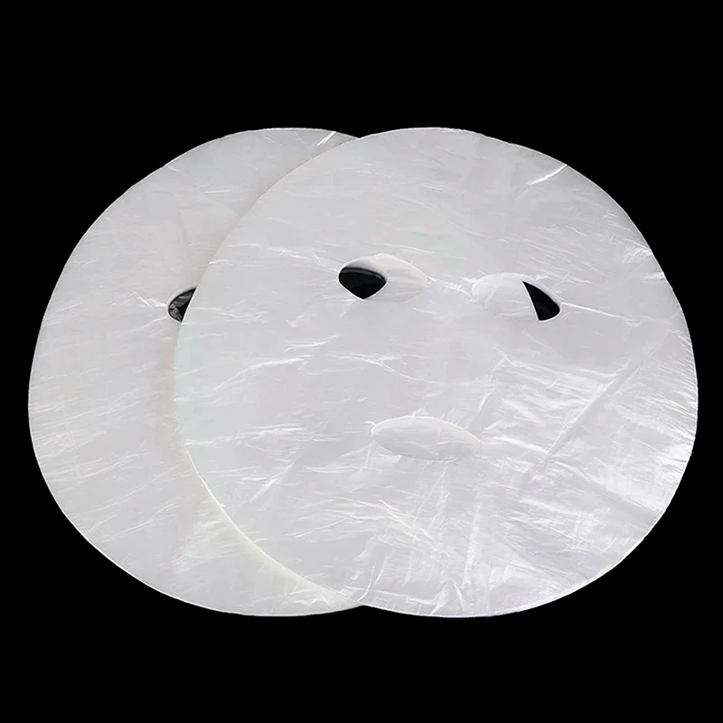 100Pcs Natürliche Volle Gesicht Reiniger Maske Papier Einweg Kunststoff Film Schönheit Gesunde Werkzeug Hautpflege Einweg Papier Masken