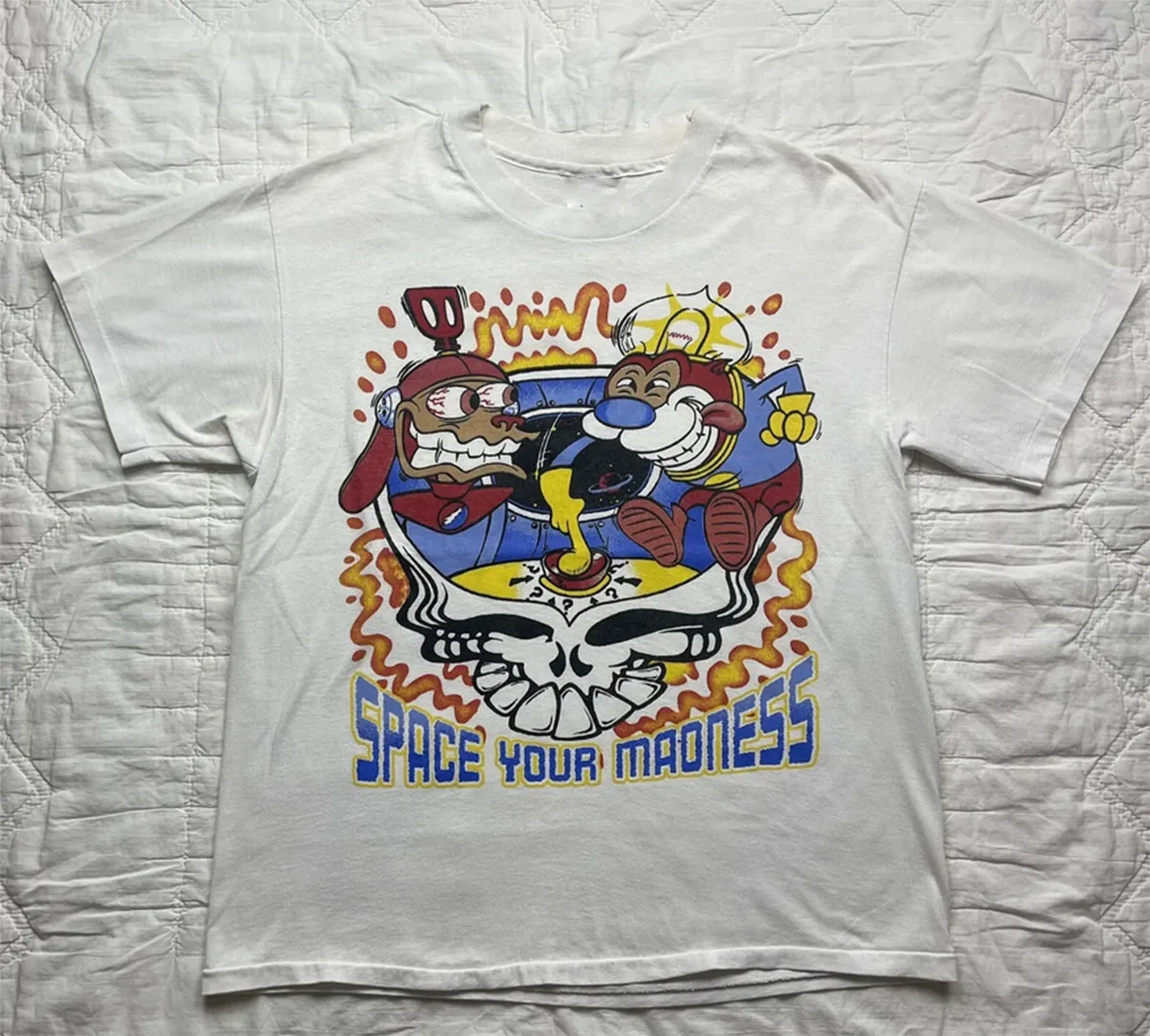 White T Shirt Size S 4XL Ren And Stimpy Cotton All Sizes YI119