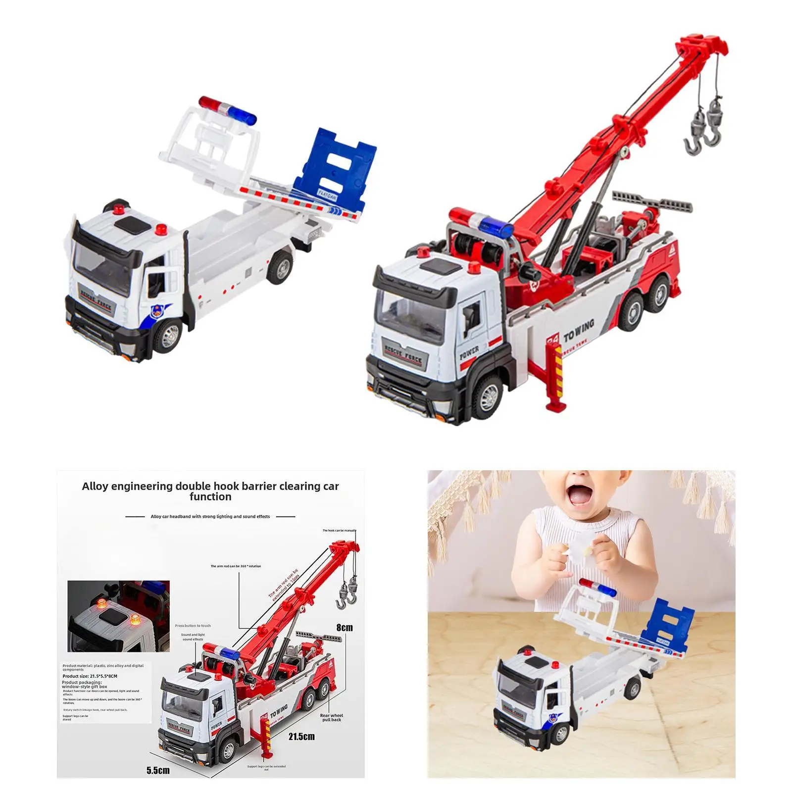 Construction Truck Toys Engineering Vehicle Model Educational Toy Multifunction Diecast Alloy Model Toy Lorry Model for Kids