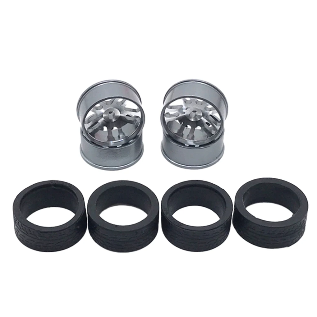 4piece 1/28 Wheel Rims Tyre RC Upgrade Part Plastic Wear-resistant Rc Wheel Rims Tyre For Wltoys K969 RC Car Part