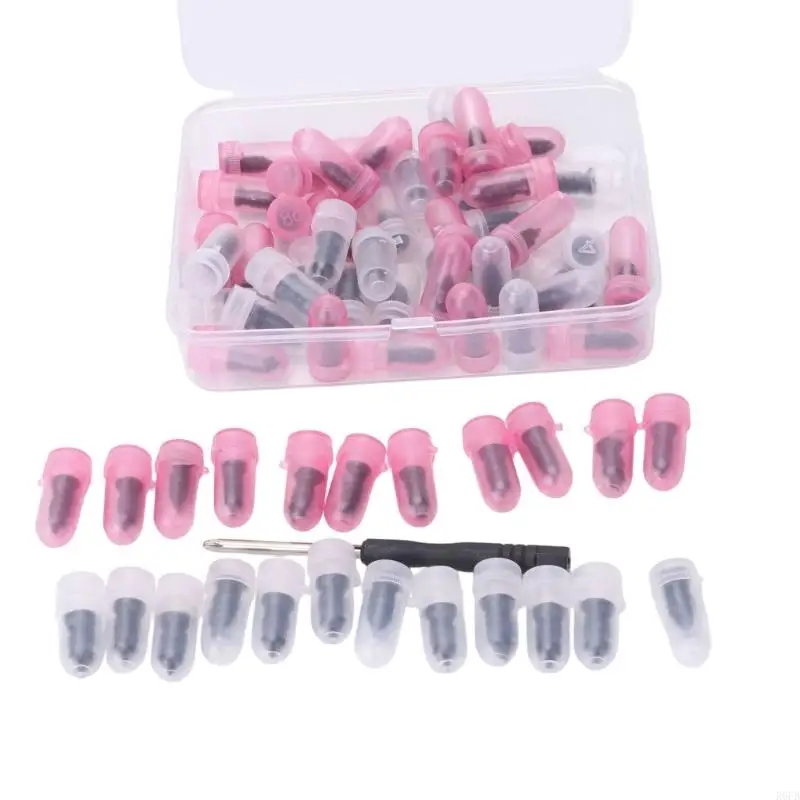 Tire Puncture Repair Screw Assortment, 35 Large and 35 Small Studs with Storage Organization, Screwdriver and Hand Implements