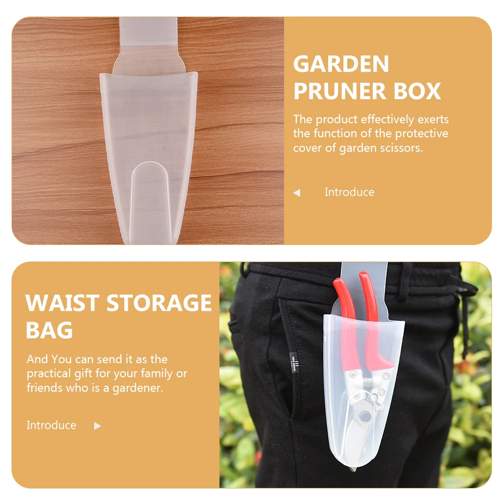 

2pcs Pruning Waist Box Garden Shears Holder Transparent Tool Storage Bag Pliers Container Scissors Sheath Hand Pruner Case