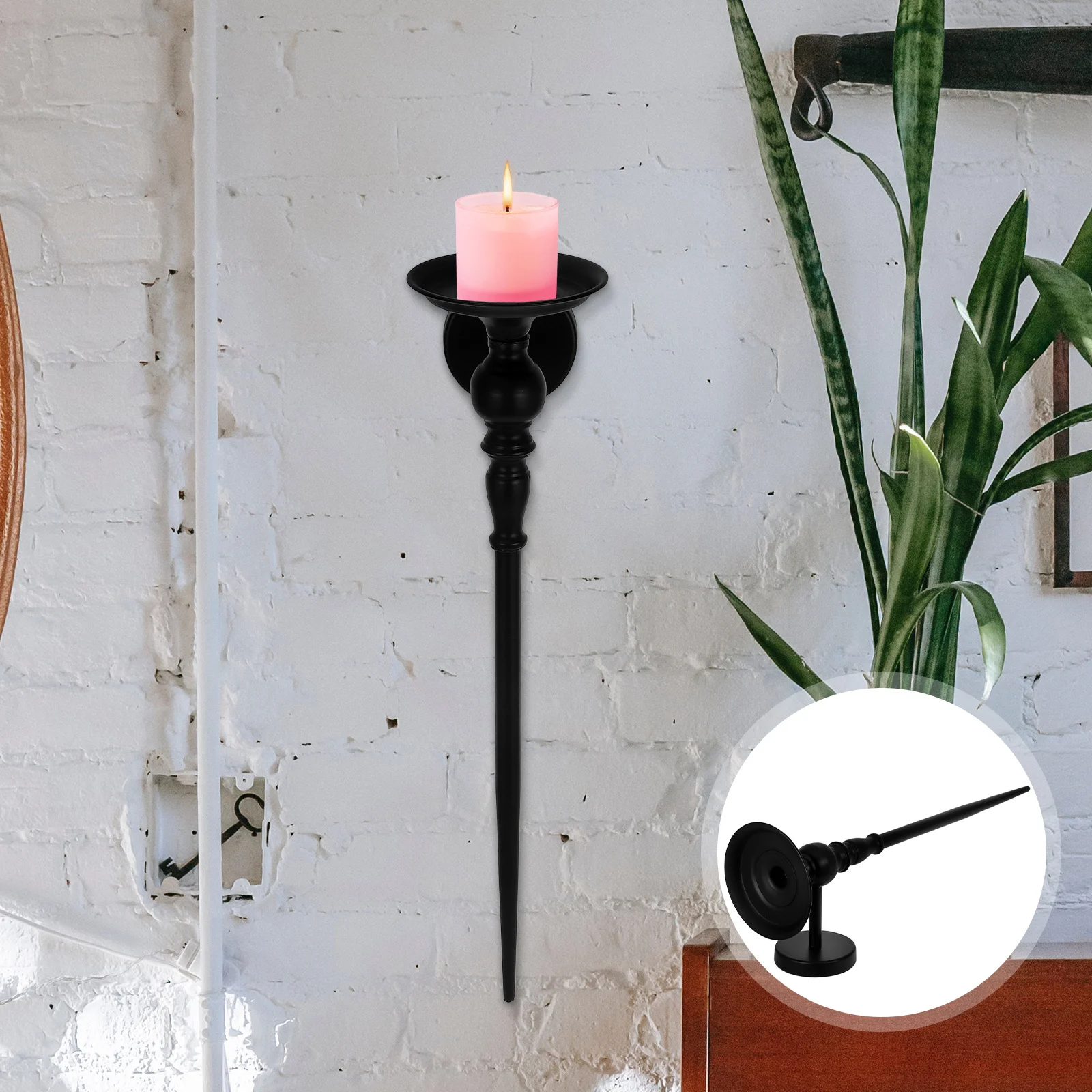 

Metal Mount Holder European Style Decorative Candlestick For Bedroom Living Room Office Sconce Wall Holder Taper