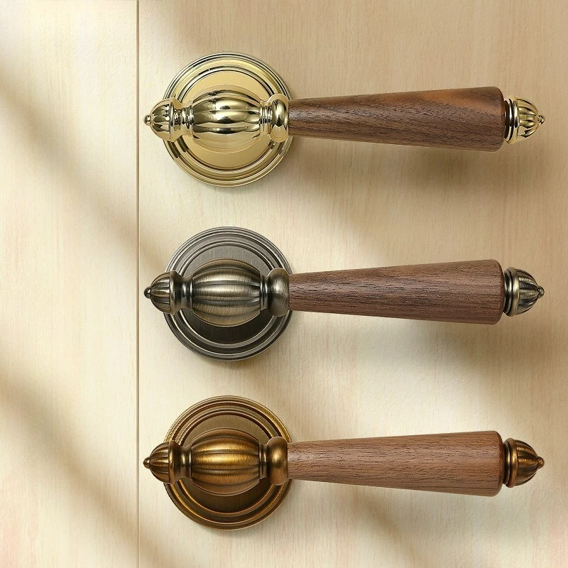 

French Style Bedroom, Retro Interior, Household Room, Split Wooden Door, Silent Lock