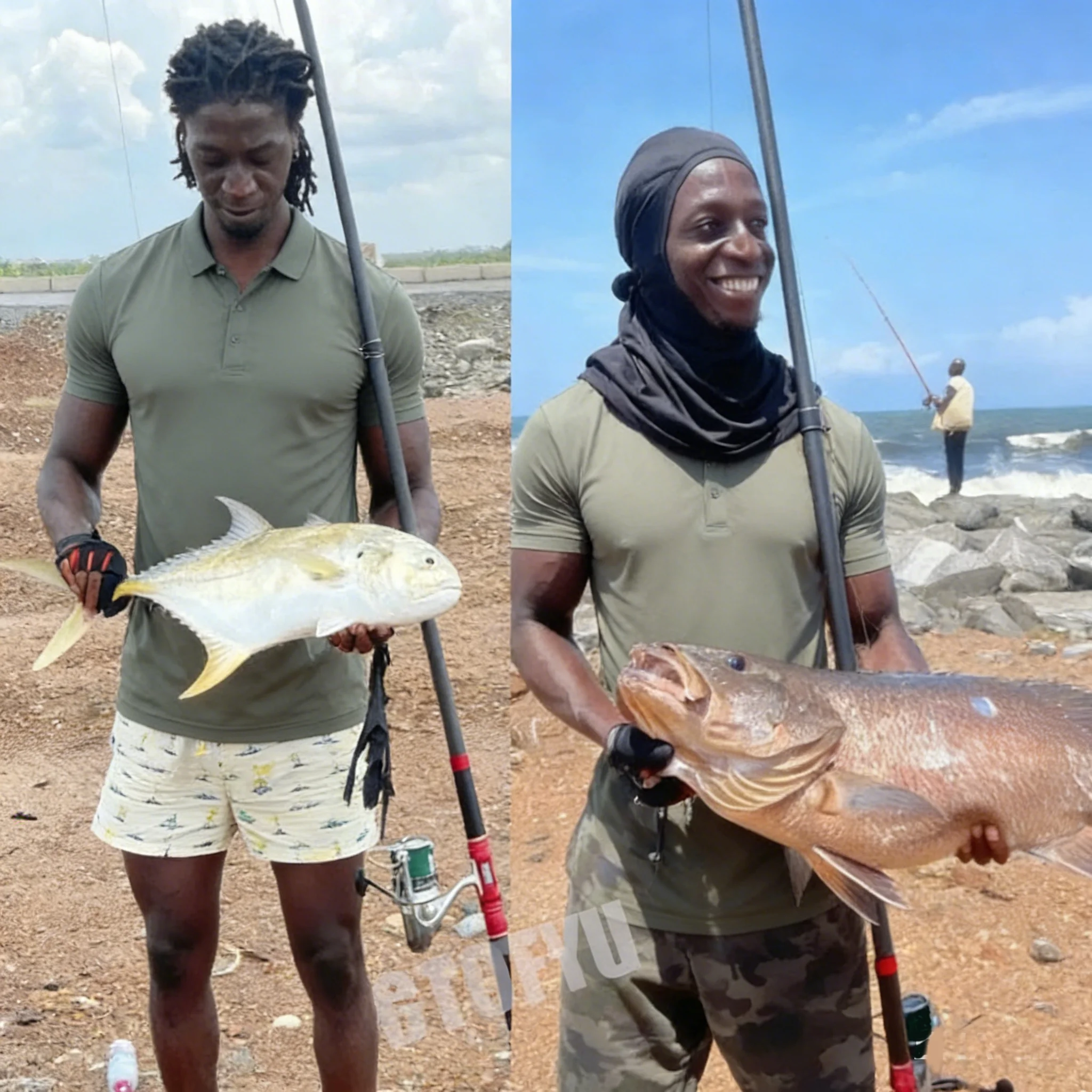 

2.7m 3.6m 3.9m 4.5m Telescopic Fishing Pole Heavy Spinning Rod Big Fish 20kg Carbon Fiber Travel Saltwater Freshwater Fishing