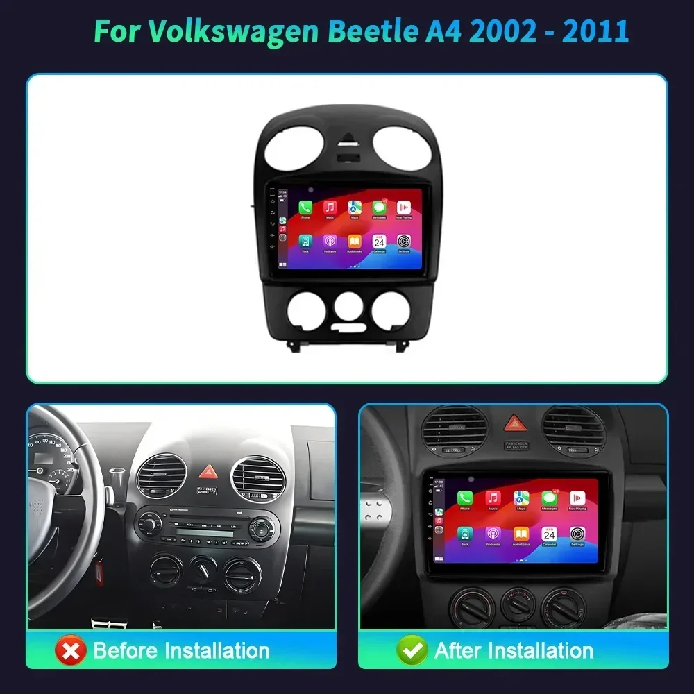 

Hot SalesAndroid 14 Car Radio For Beetle A4 2002-2011 Navigation 4G GPS Multimedia Player Video Wireless Carplay Touc
