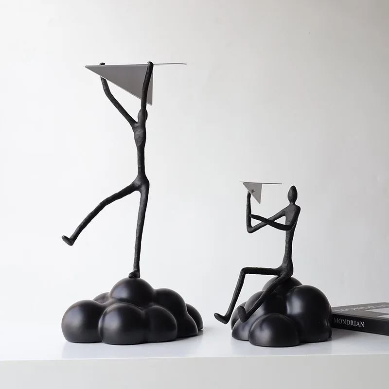 

Creative Gifts Small Figure Statue Living Room Office Library Metal Home Accessories