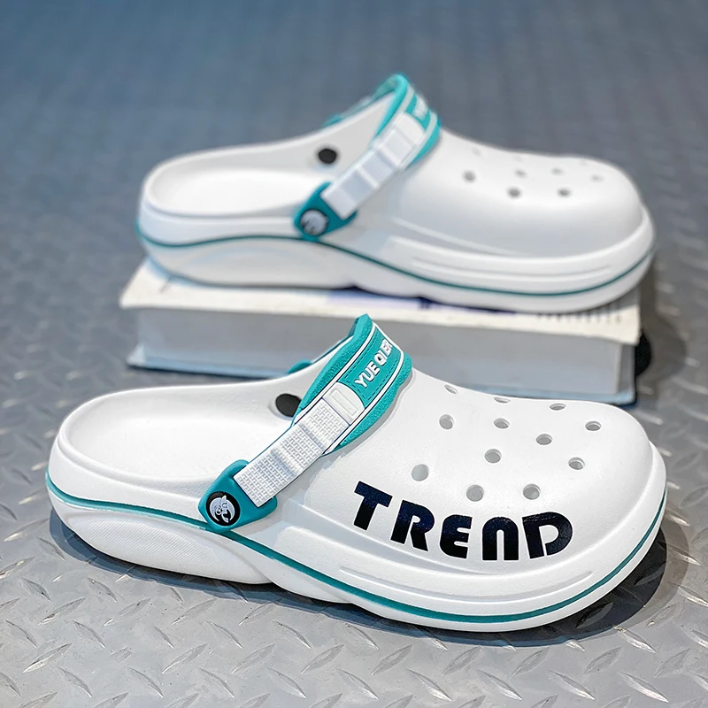 

Summer Non-Slip Dual-Wear Closed-Toe Men's Slippers Beach Sports Sandals Soft-Soled Comfort Men's Shoes for Driving EVA material