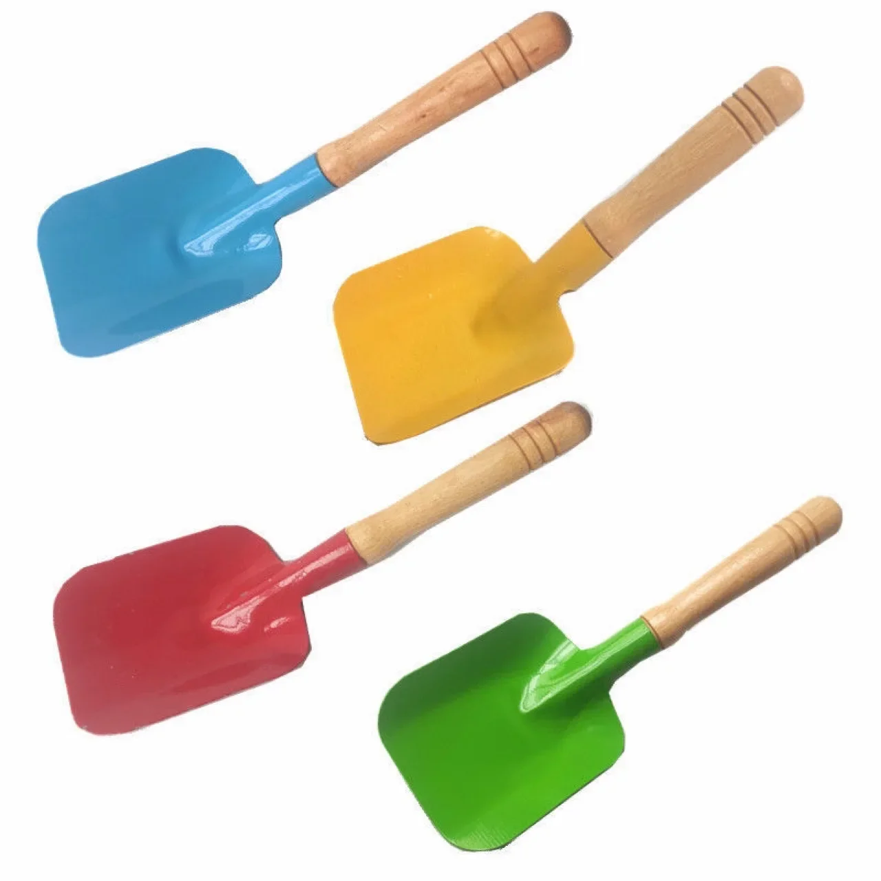 Mini Gardening Tools Colored Small Square Shovel with Wooden Handle for Gardening Plants Children's Small Shovel Garden Tools