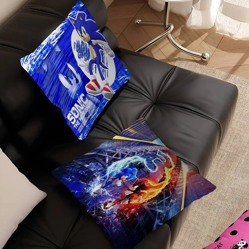 Cartoon S-Sonics Maple Design Cushion Cover Happy Autumn Harvest decor Holiday Decorati Pillow Cover - view 3