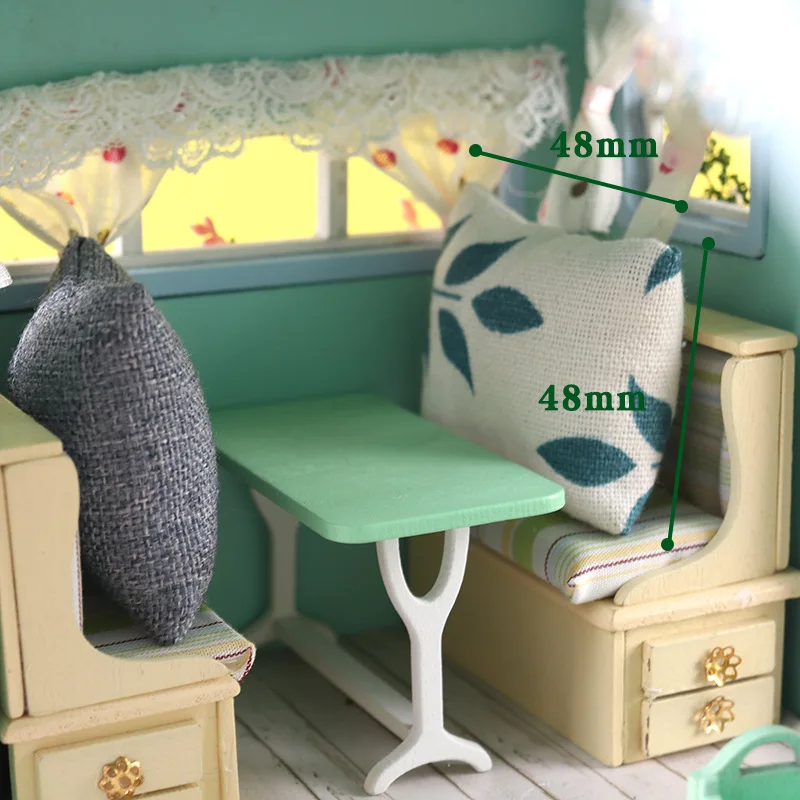 1Pcs Cute Pillow Cushions For Sofa Couch Bed 1/12 Dollhouse Miniature Furniture Toys Without Sofa Chair Pretend Play Toy