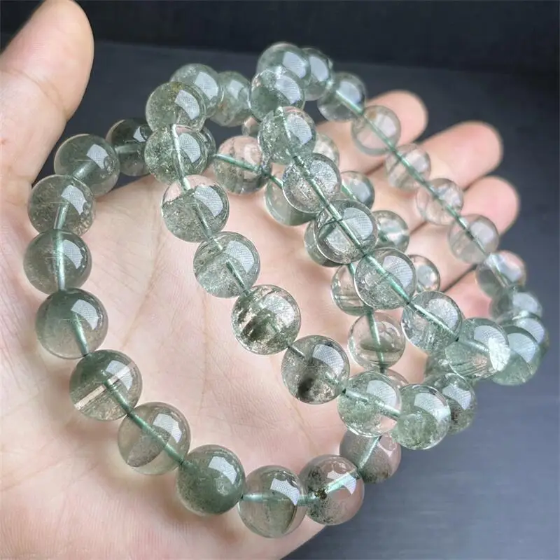 

11MM Natural Green Garden Quartz Bracelets Stretch Healing Gemstone Bracelet Women Men Fine Jewelry Gift 1pcs