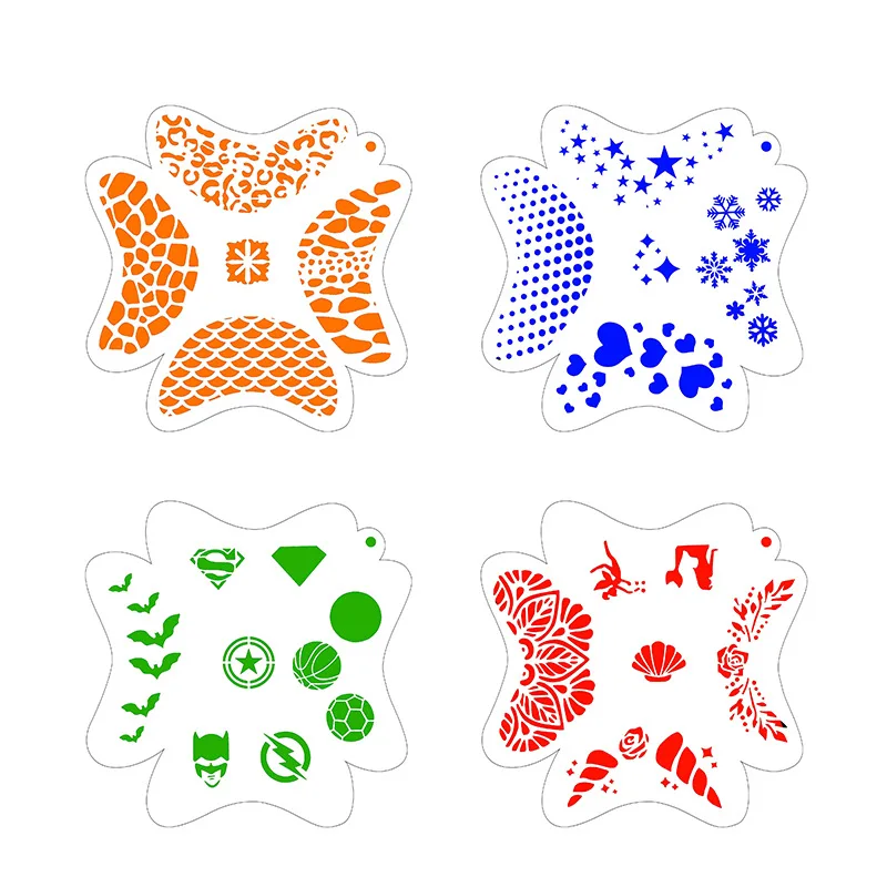 20*20cm Stencils For Face Painting Professional Body Art DIY Reusable PET Plastic Template