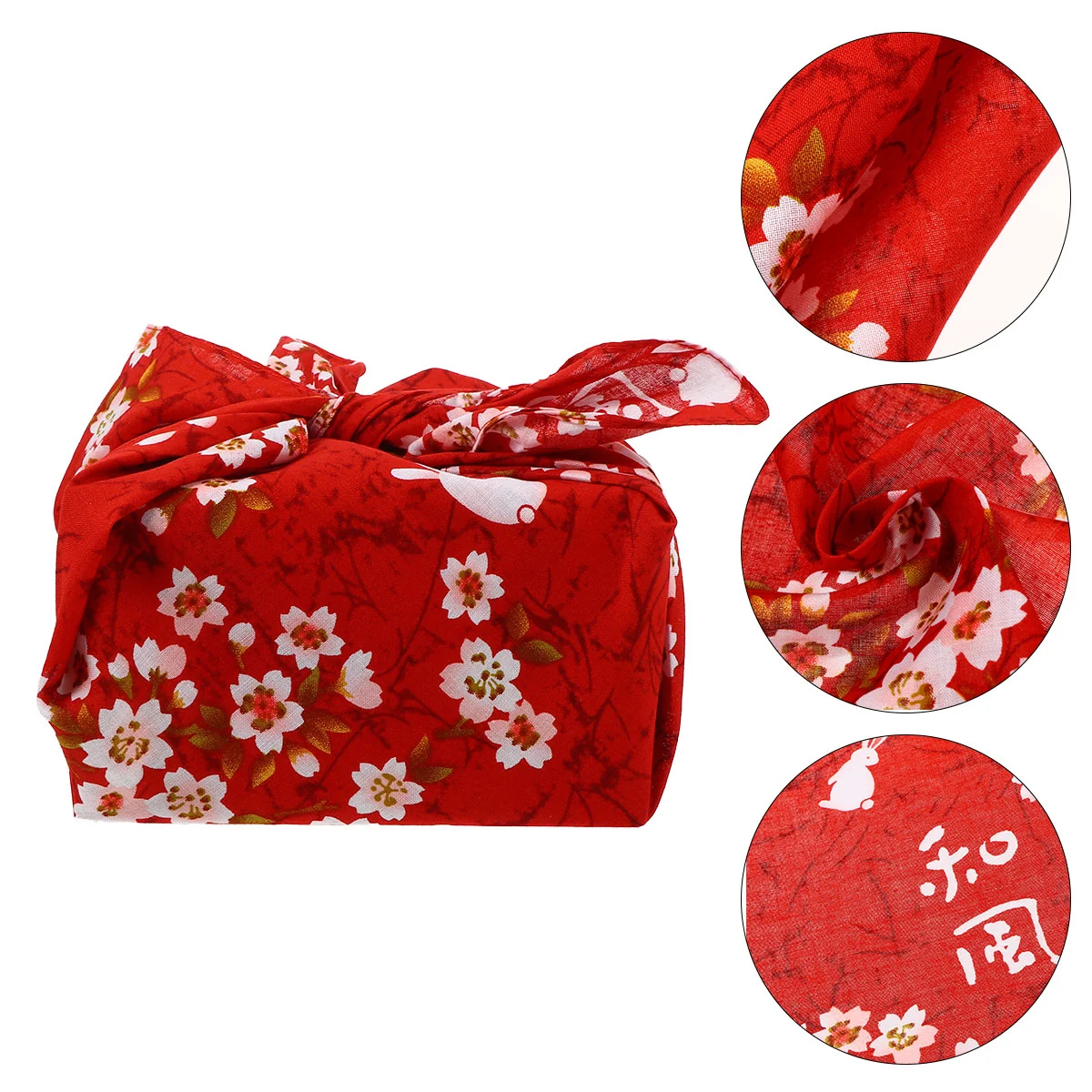 Furoshiki Bento Bag Handkerchief Japanese Small Wrapping Cloth Pink Bandana