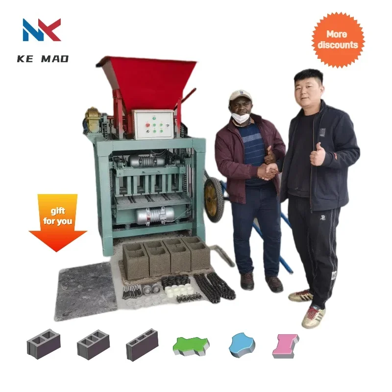 

High-quality Easy-to-operate Semi-automatic Interlocking Paving Cement Brick Machine Small Concrete Hollow Brick-making Machine