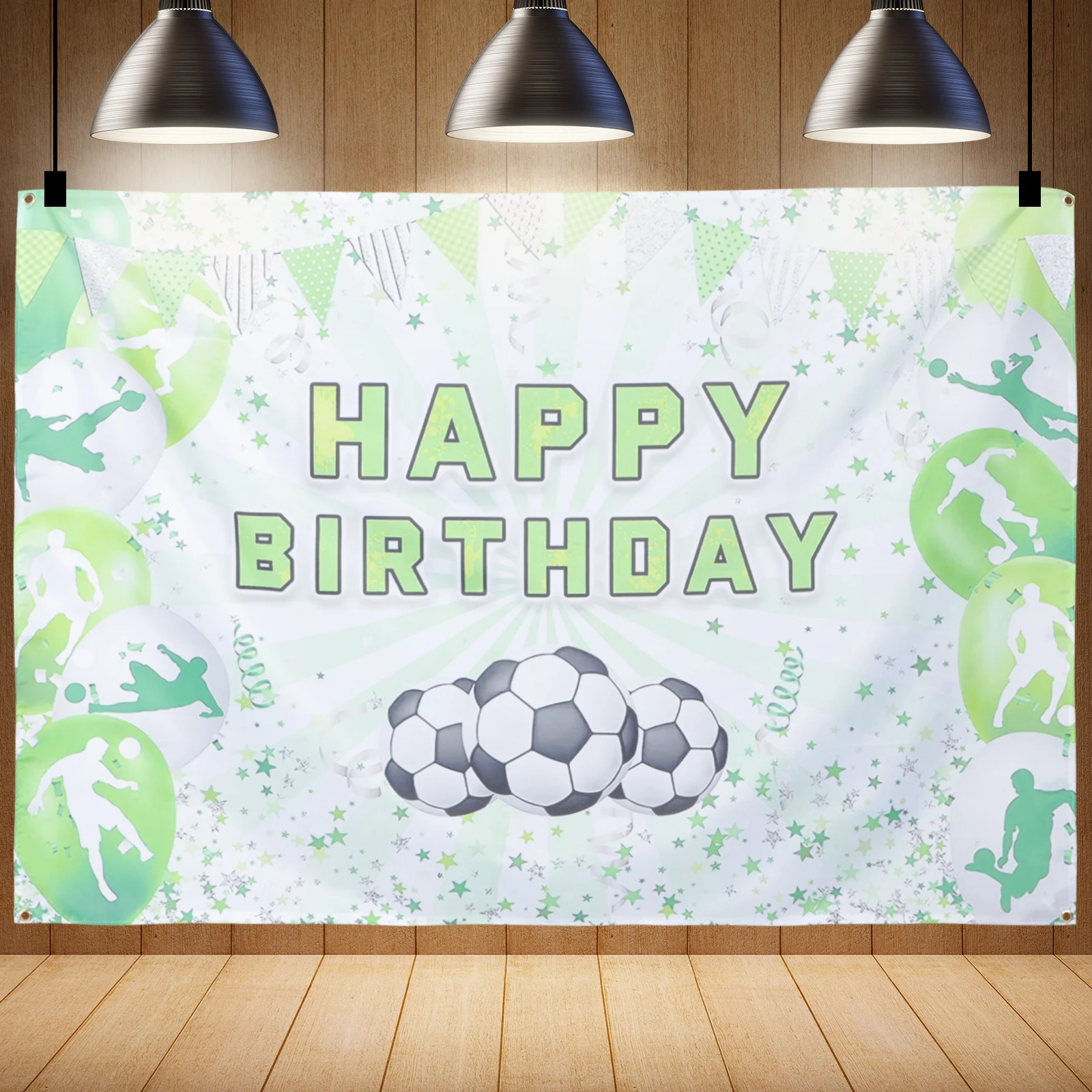 

Football Birthday Background Football Theme Studio Photography Backdrop Backdrop Cartoon Cloth Polyester