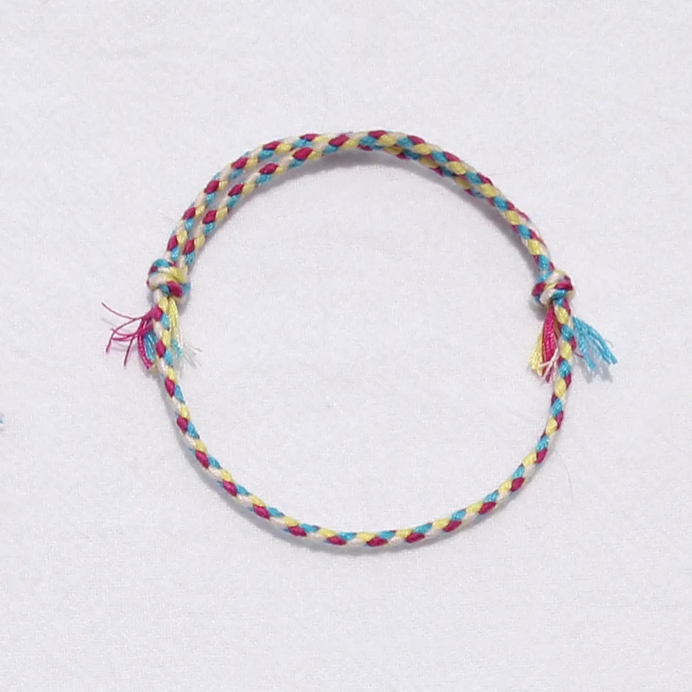 Einfarbiges Geflochtenes Baumwollseil-Armband für Männer, Retro Tibetisches Handgefertigtes Mehrschichtiges Armband für Frauen, Modisches Schmuckzubehör – Detail 10