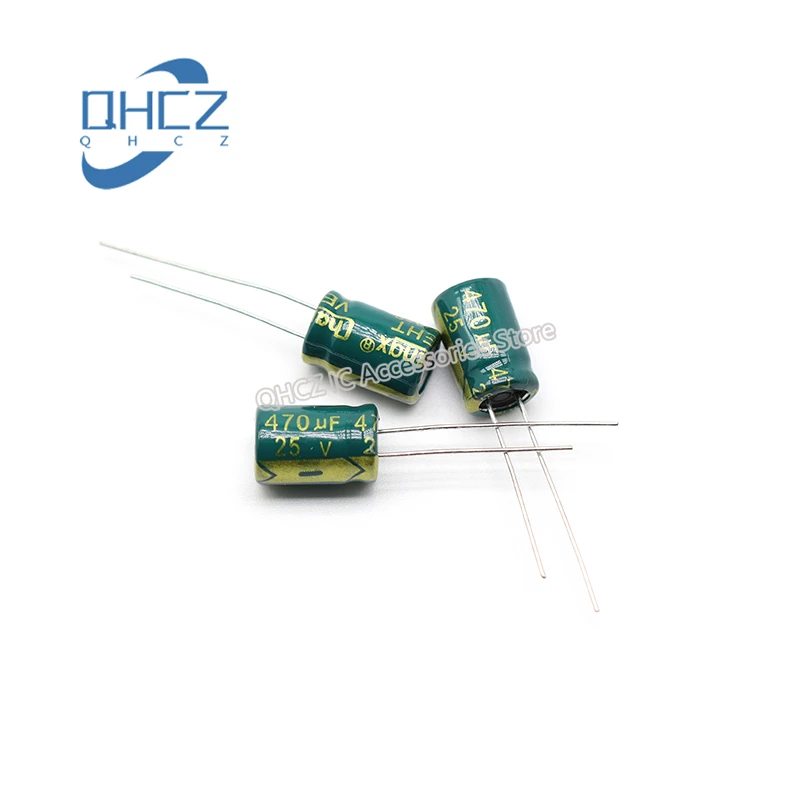 

10pcs 25V470UF high frequency low resistance long life graphics card electrolytic capacitor 470uf 25V 8*12 New Original