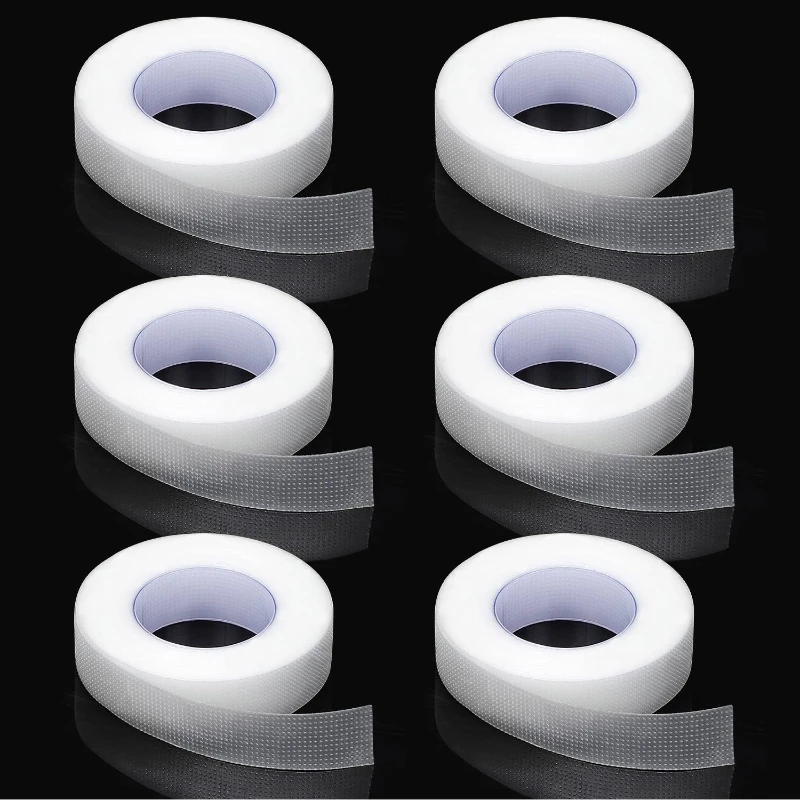 Wimpernband, transparenter Klebestoff, 9 m/10 Yard/Rolle, selbstklebendes, atmungsaktives Mikroporen-Stoffband für die Wimpernverlängerungsversorgung