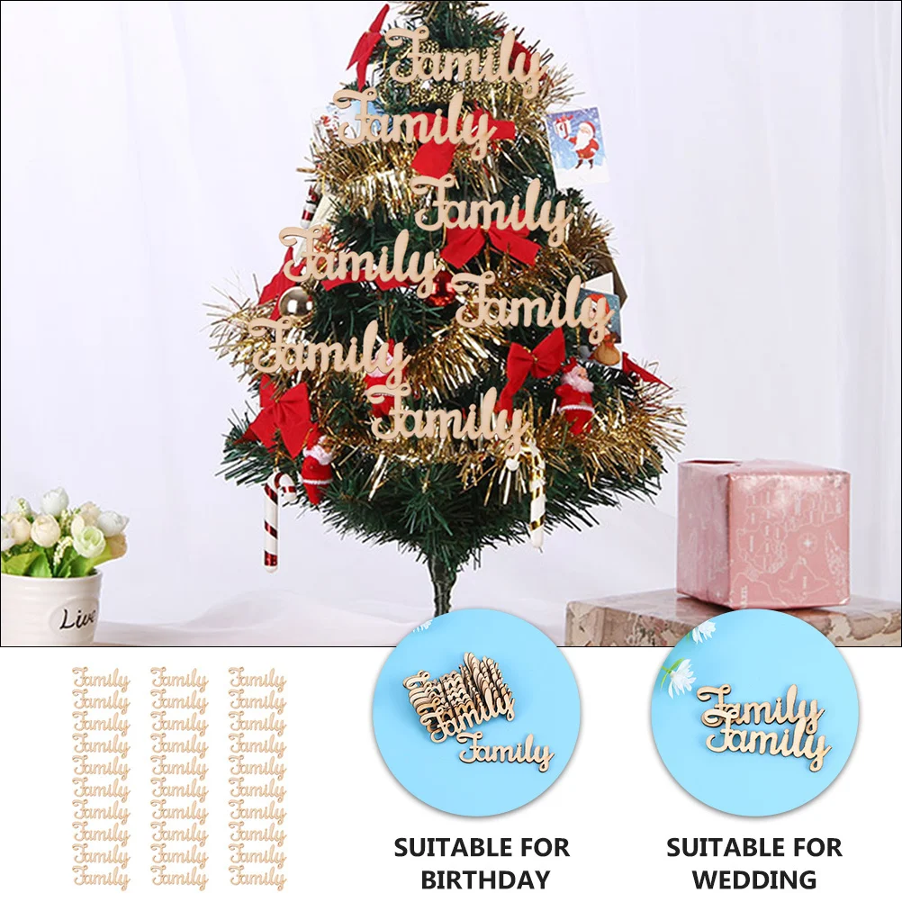 

40Pcs Wooden Letter Hanging Signs Unfinished Party Decor Home Office Decorative Letters Creative Pendant Signs