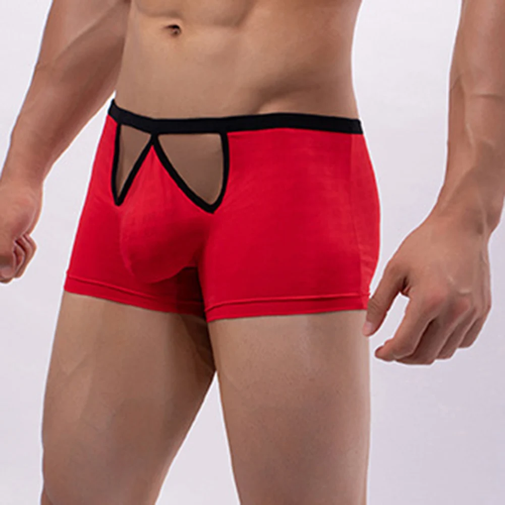 

M Red Ice Silk Underwear Comfortable All Season Briefs All Season Underwear Low Waist Underwear All Season Suitable