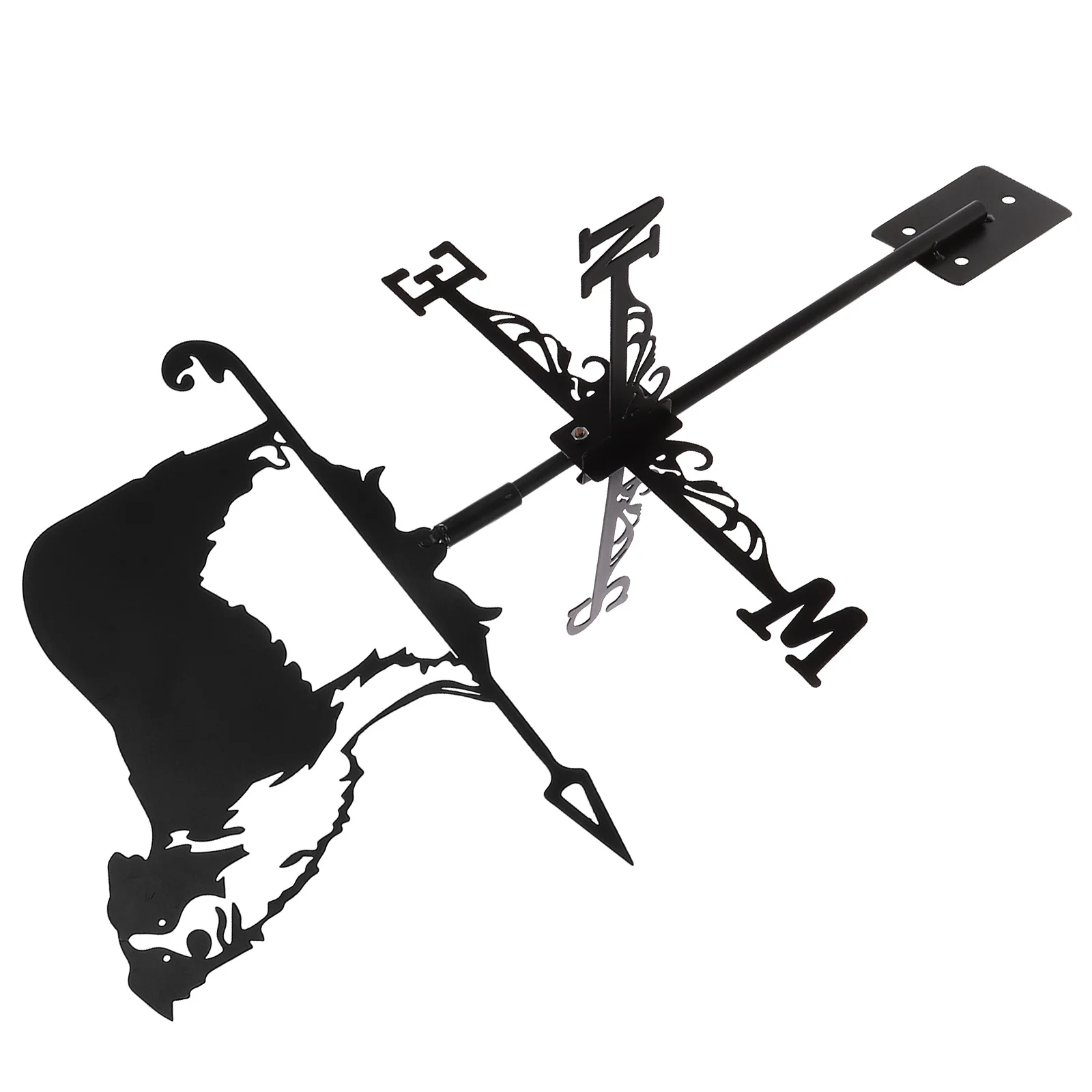 Large Animal Iron Weathervane Decor Outdoor Wind Direction Indicator Metal Yard Vane Weather Vane Weathervane