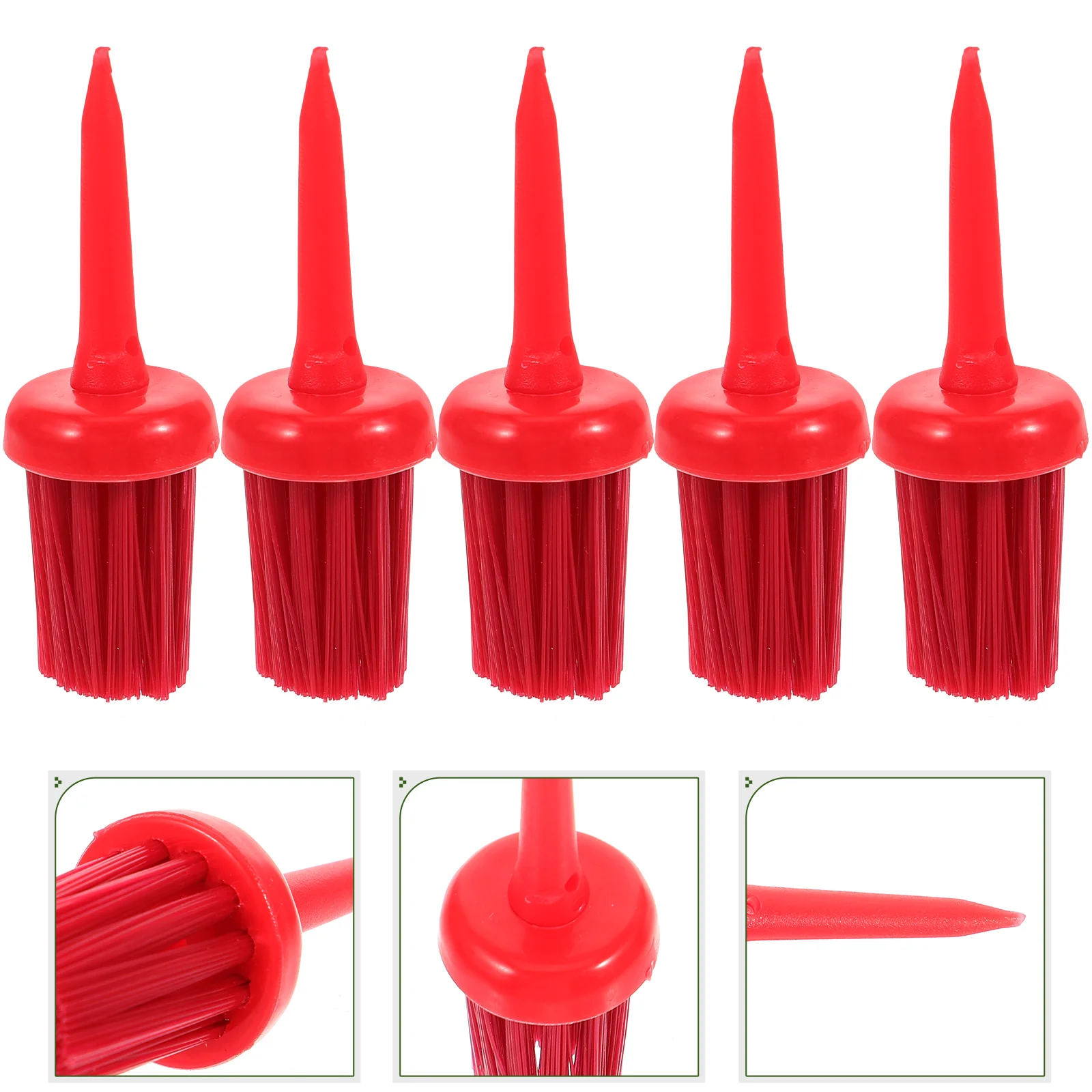 5pcs Ball Cleaner Brush Wear-Resist Plastic Golf Tees Reusable Golf Training Tool For Distance Accuracy Outdoor Practice