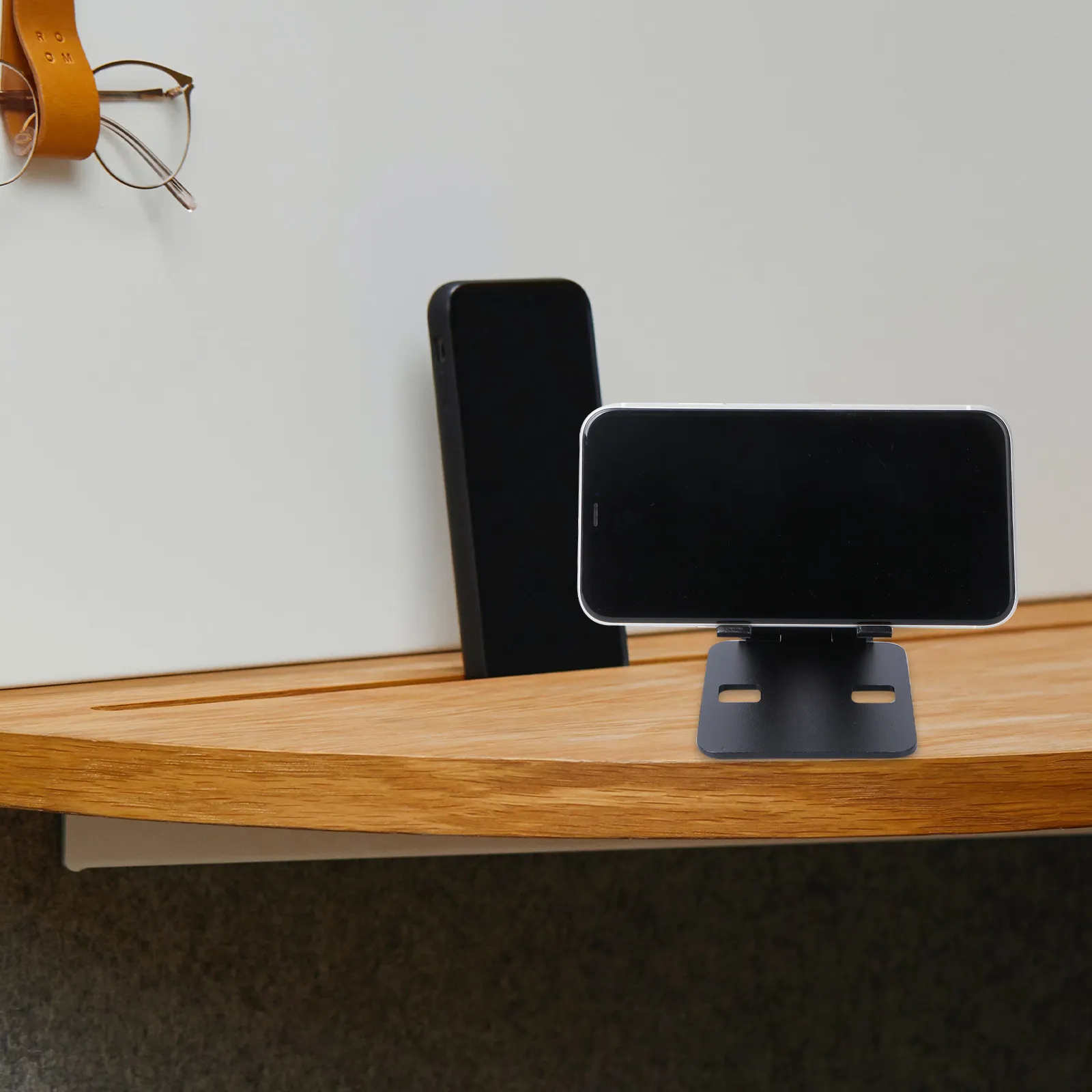 

Adjustable Folding Phone Stand Holder Made of Aircraft-Grade -Ti Alloy Steel 100G Compact for 4-13 Inch