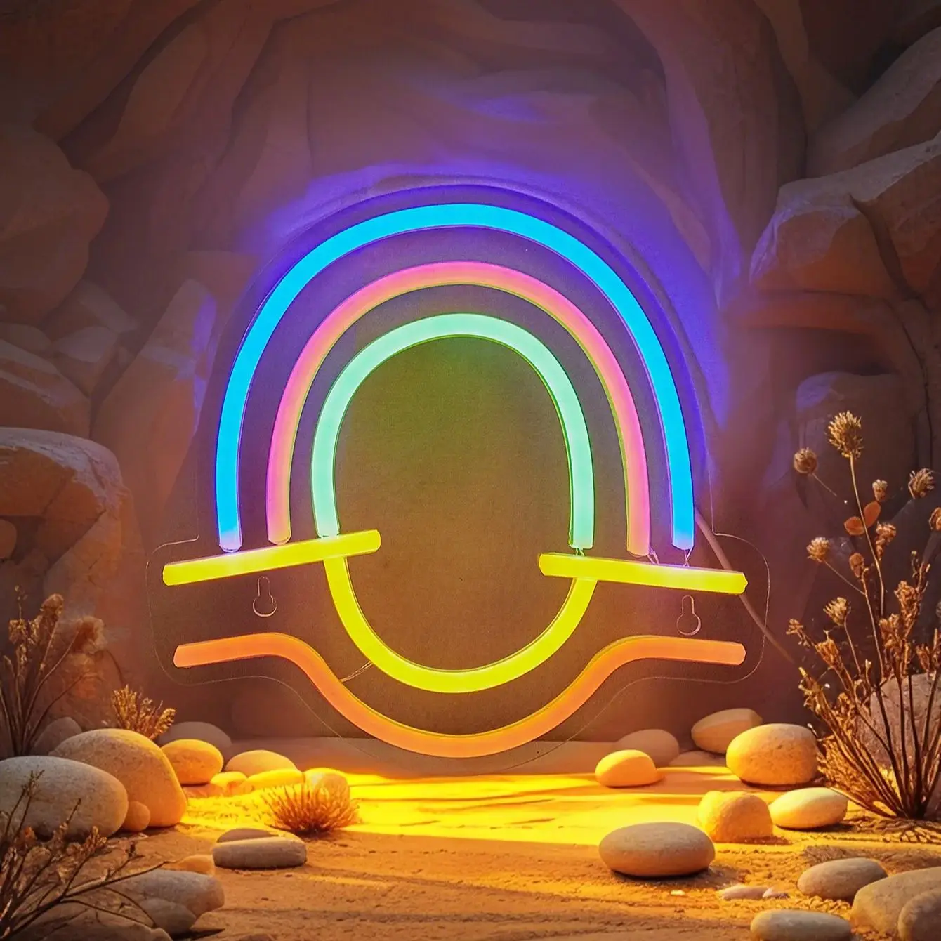 

Светодиодные неоновые вывески Chi-buy LED Neon Rainbow с питанием от USB, ночник, 3D-декор для стен, лампа-декор для спальни и гостиной, подходит для