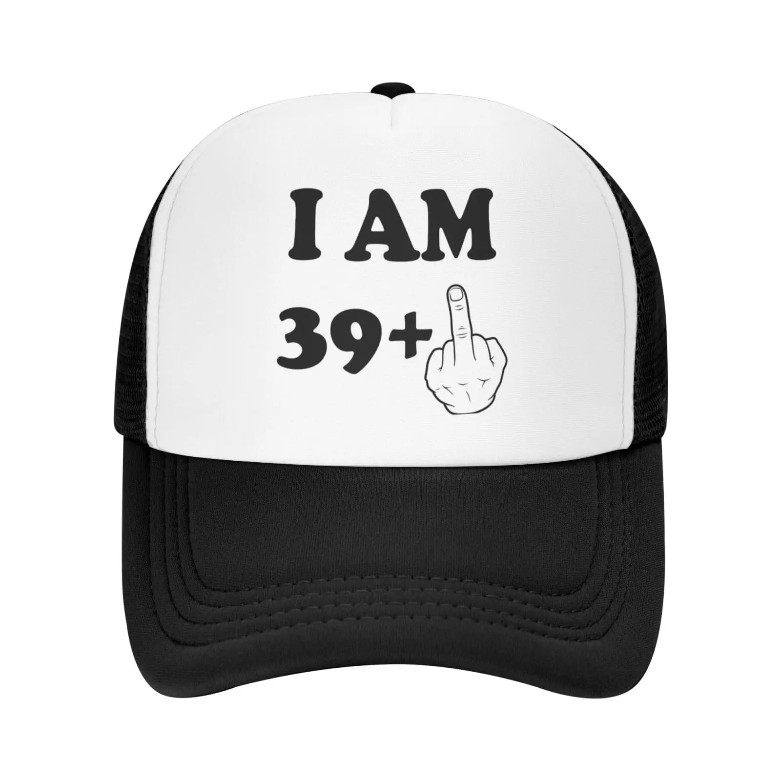 40th Birthday Funny I am 39+ Hat Vintage Funny Hat Novelty Snapback Baseball Cap Black